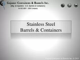 Gujarat Barrels | Stainless steel barrels manufacturers