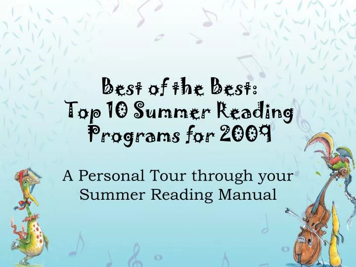 best of the best top 10 summer reading programs for 2009