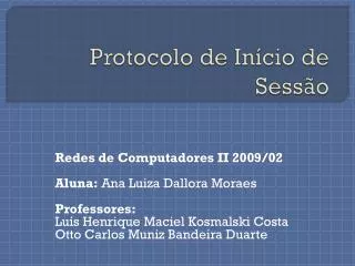 protocolo de in cio de sess o