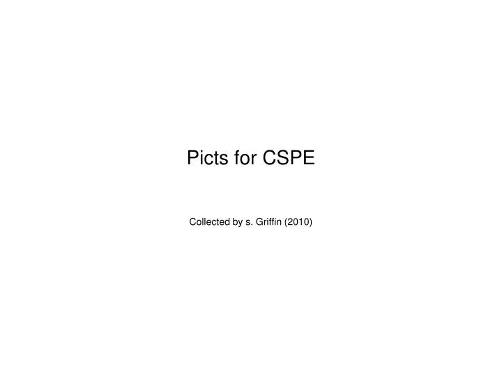 picts for cspe