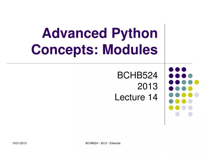 advanced python concepts modules