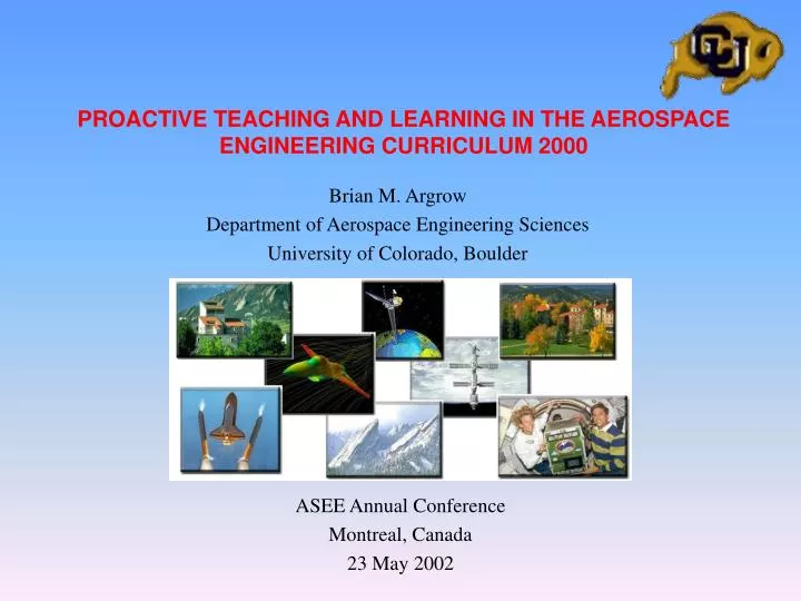 proactive teaching and learning in the aerospace engineering curriculum 2000
