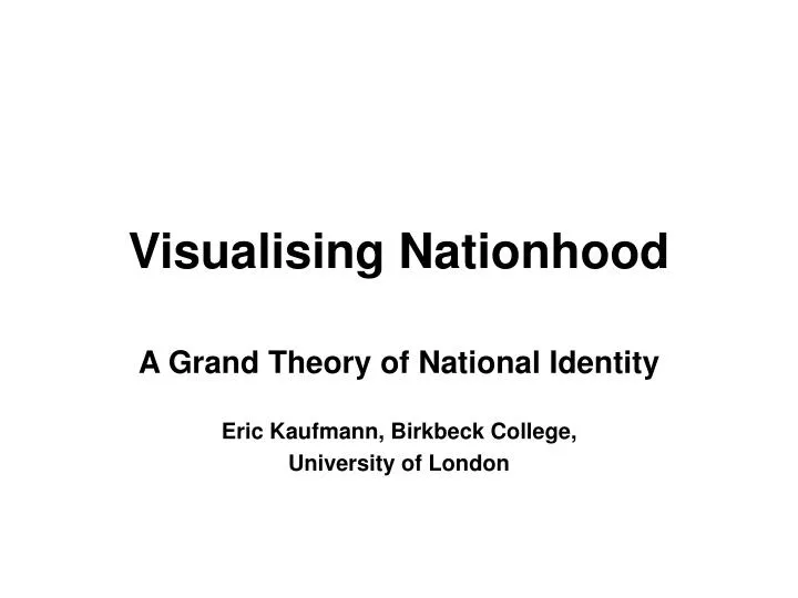 visualising nationhood