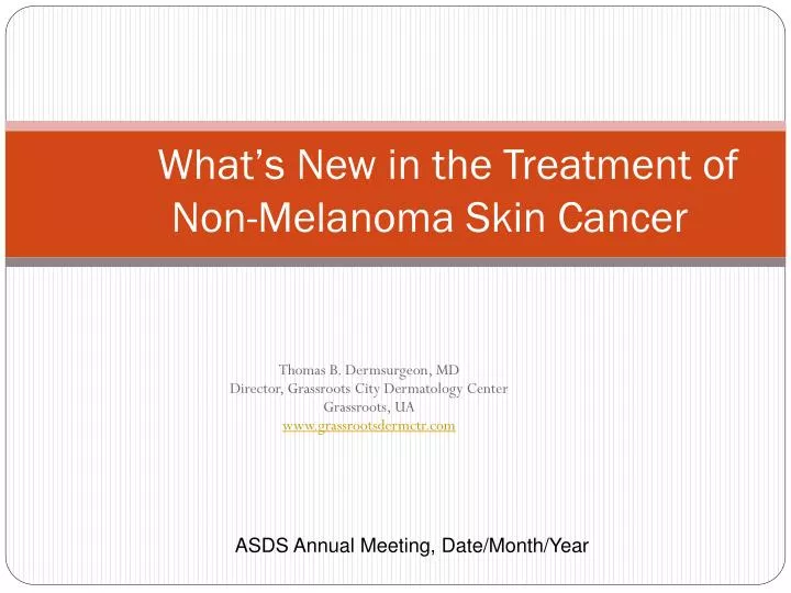 what s new in the treatment of non melanoma skin cancer