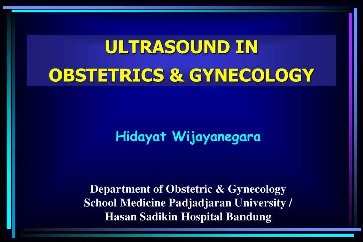 ultrasound in obstetrics gynecology