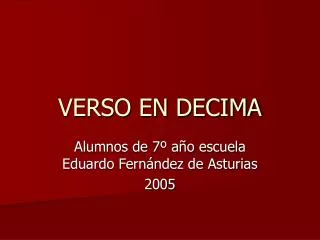 verso en decima