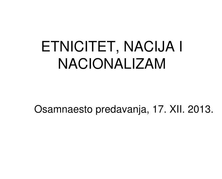 etnicitet nacija i nacionalizam