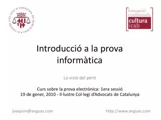 introducci a la prova inform tica