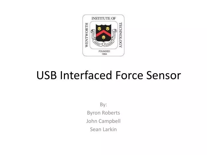 usb interfaced force sensor