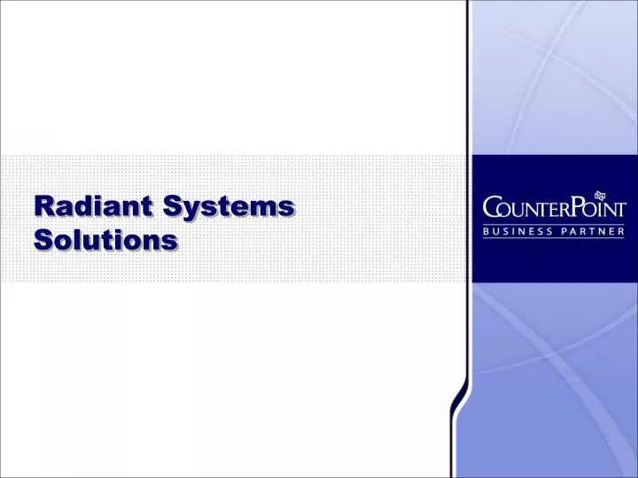 radiant systems solutions