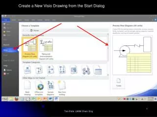 Create a New Visio Drawing from the Start Dialog