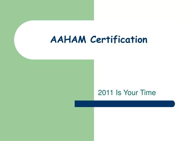 aaham certification