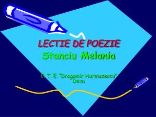 lectie de poezie