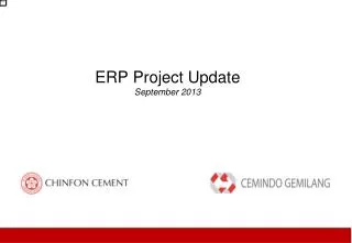 ERP Project Update September 2013