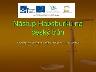 n stup habsburk na esk tr n