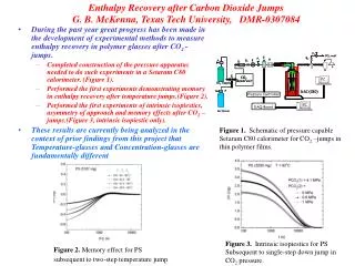Enthalpy Recovery after Carbon Dioxide Jumps G. B. McKenna, Texas Tech University, DMR-0307084