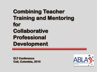 Combining Teacher Training and Mentoring for Collaborative Professional Development