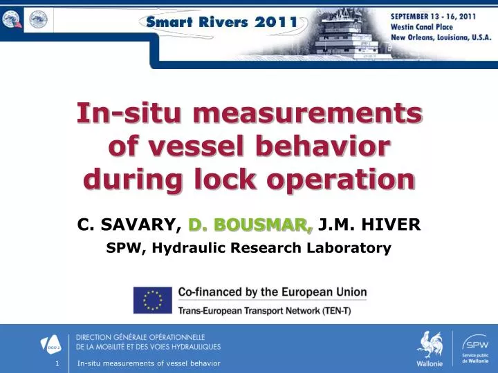in situ measurements of vessel behavior during lock operation