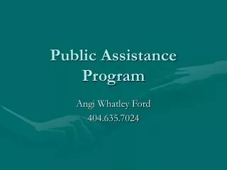 Public Assistance Program