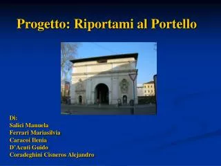 progetto riportami al portello