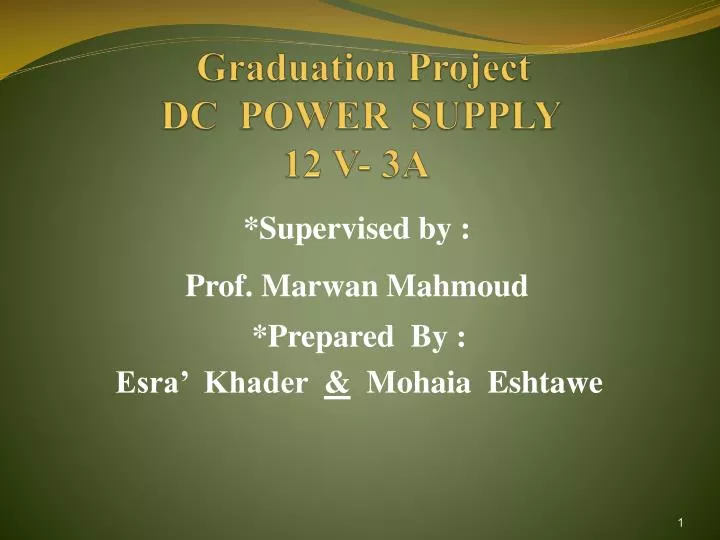 graduation project dc power supply 12 v 3a