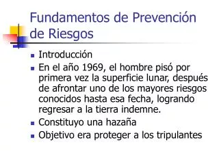 fundamentos de prevenci n de riesgos