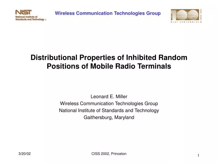 distributional properties of inhibited random positions of mobile radio terminals