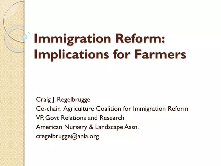 immigration reform implications for farmers