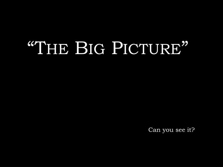 the big picture