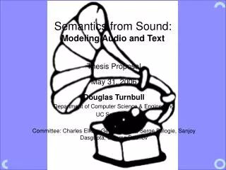 Semantics from Sound: Modeling Audio and Text