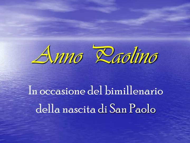 anno paolino