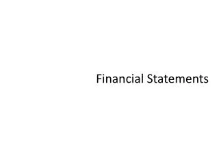 Financial Statements