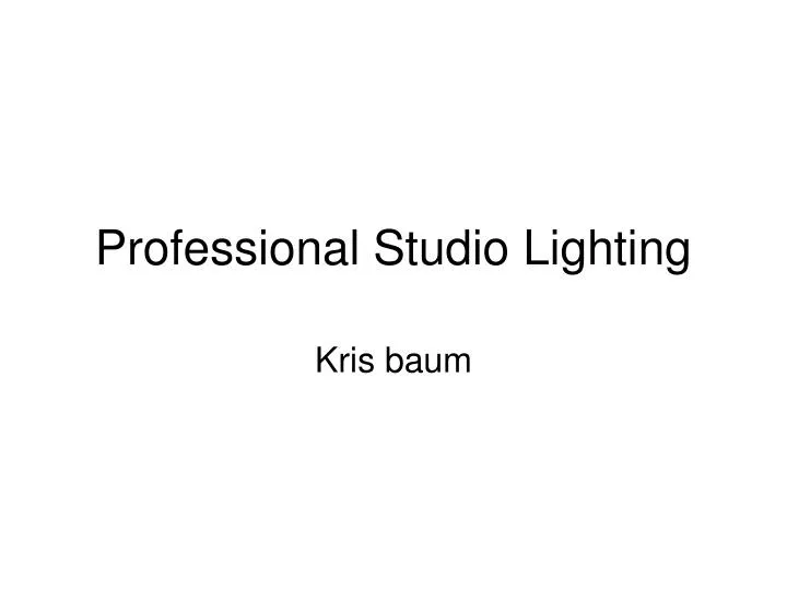 professional studio lighting