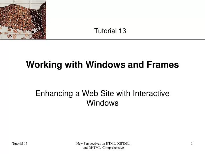 working with windows and frames