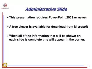 Administrative Slide