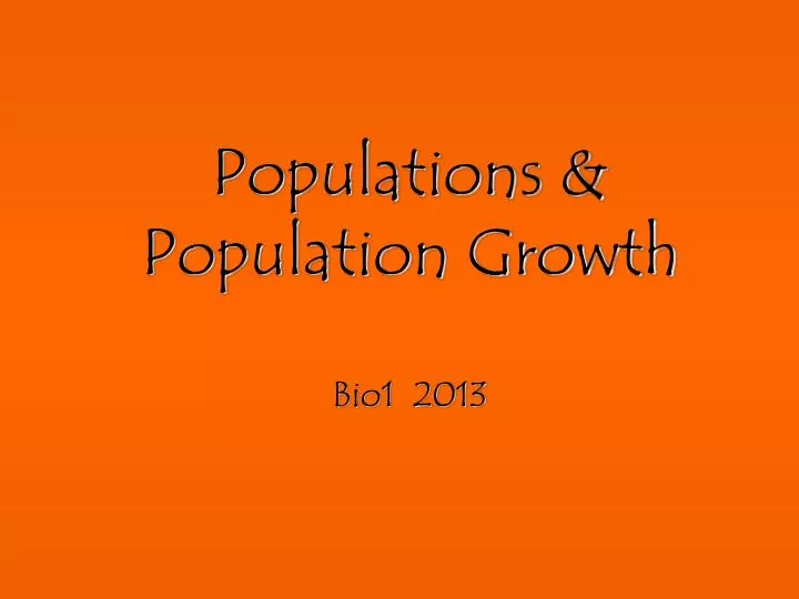 populations population growth bio1 2013