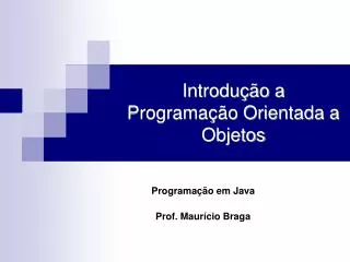 introdu o a programa o orientada a objetos