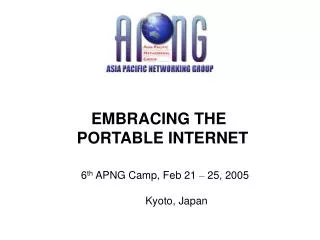 EMBRACING THE 	 PORTABLE INTERNET