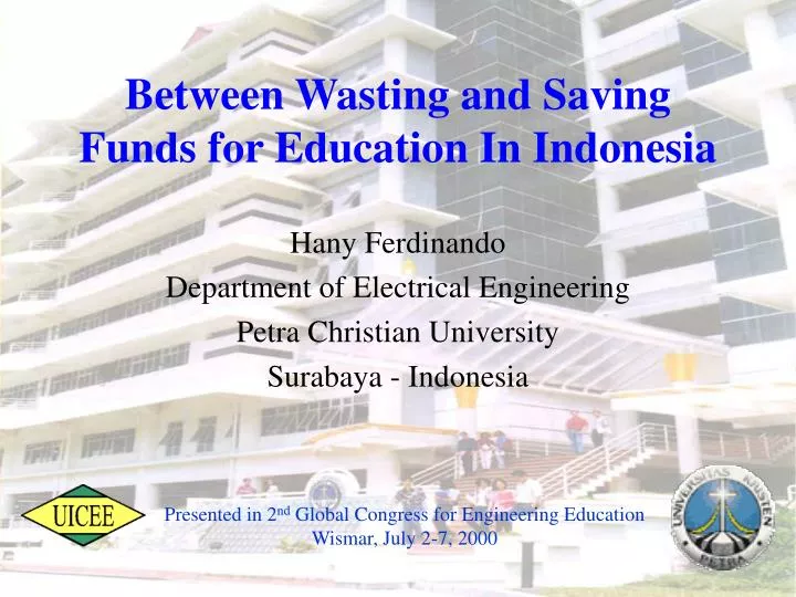 between wasting and saving funds for education in indonesia