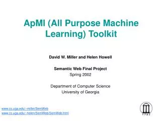 ApMl (All Purpose Machine Learning) Toolkit