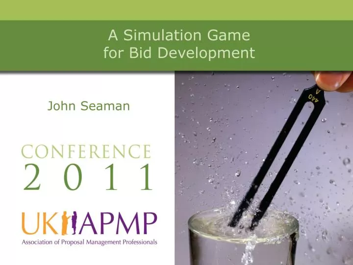 a simulation game for bid development