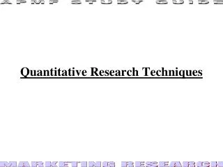 quantitative research techniques