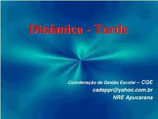 coordena o de gest o escolar cge cadeppr@yahoo com br nre apucarana