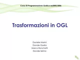 trasformazioni in ogl