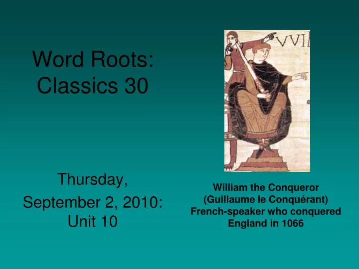 word roots classics 30
