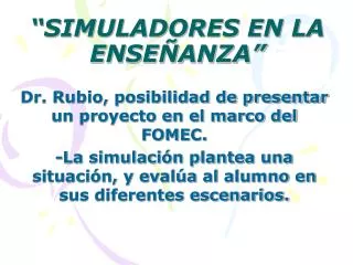 simuladores en la ense anza
