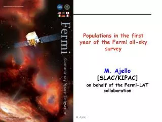 Populations in the first year of the Fermi all-sky survey