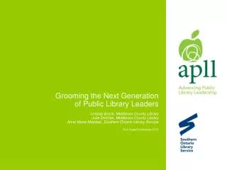 The Advancing Public Library Leadership (APLL) Institute:
