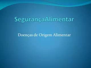 seguran aalimentar
