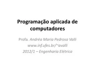 programa o aplicada de computadores
